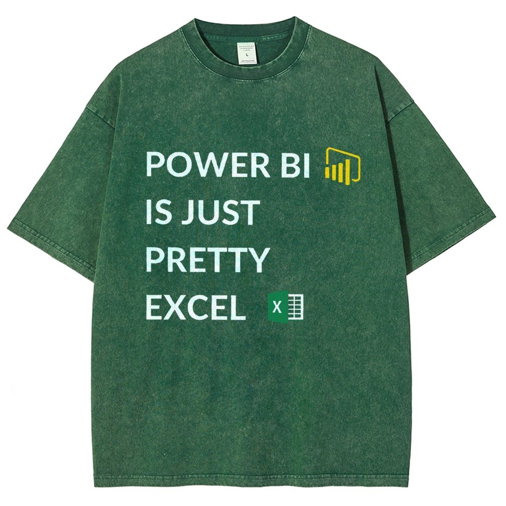 Excel VS Power BI Vintage Distressed T-shirt