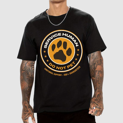 Service Human Do Not Pet Geek T-Shirt