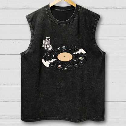 Cosmic Sound Vintage Distressed Washed Tank