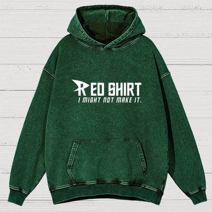 Red Shirt Vintage Distressed Hoodie