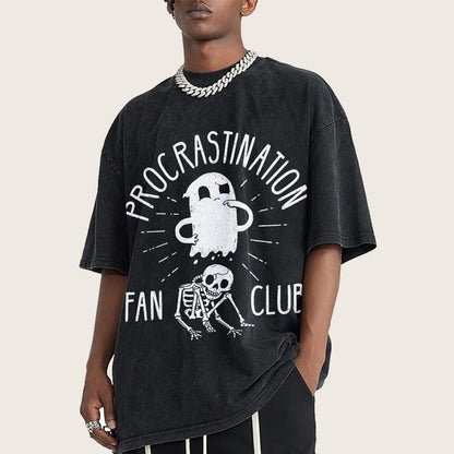Procrastination Fan Club Vintage Distressed T-shirt