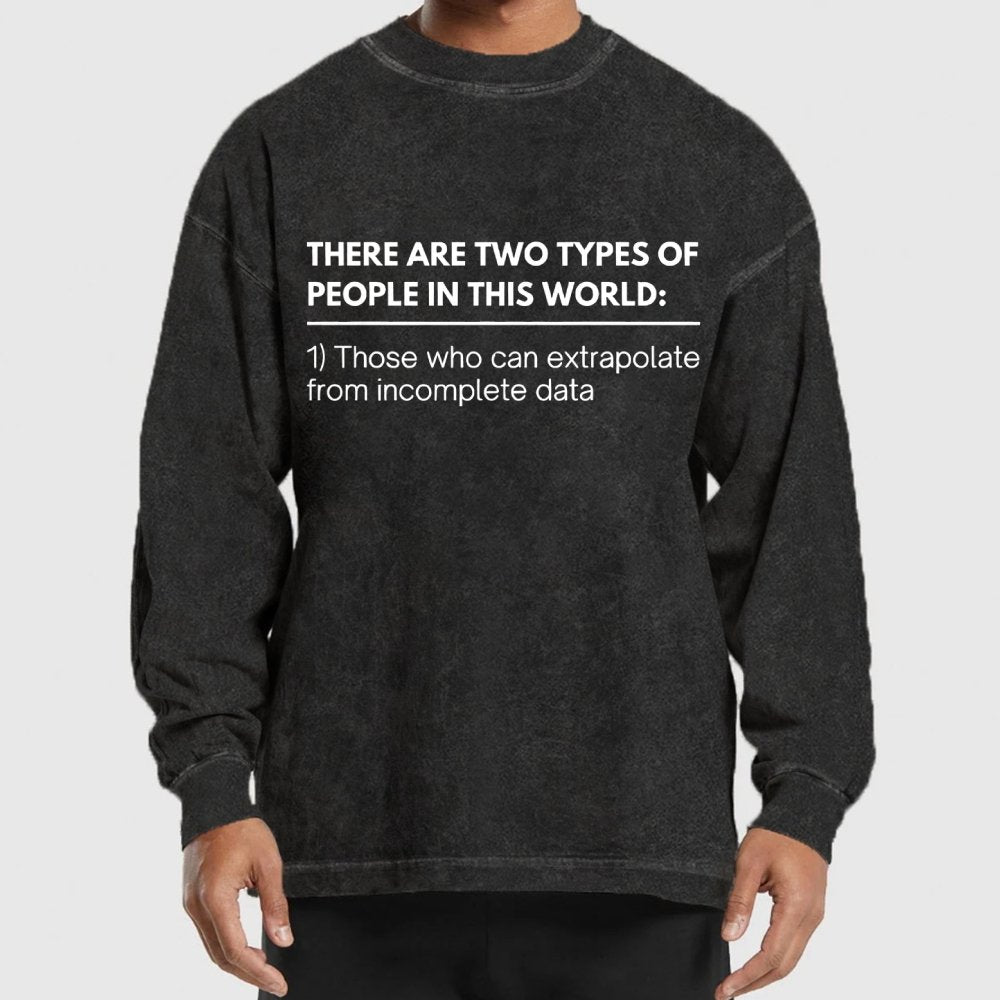 Incomplete Data  Extrapolate Washed Long Sleeve Tee
