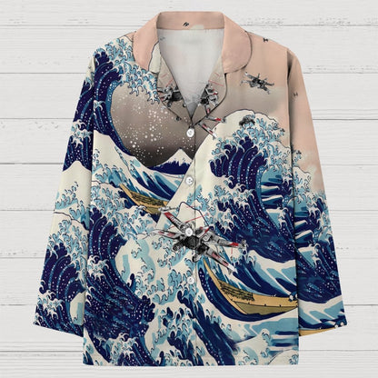 Sea Flight Battle Geek Long Sleeve Pajama Set