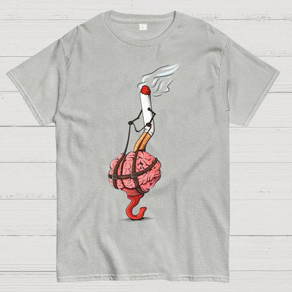 Cigarettes Slave the Brain Geeky T-Shirt