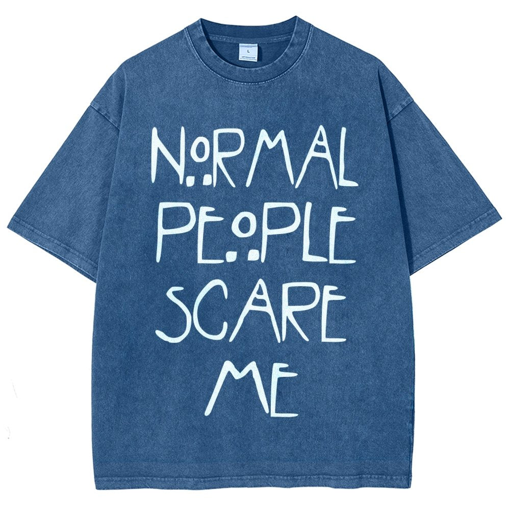 Normal People Scare Me Vintage Distressed T-shirt