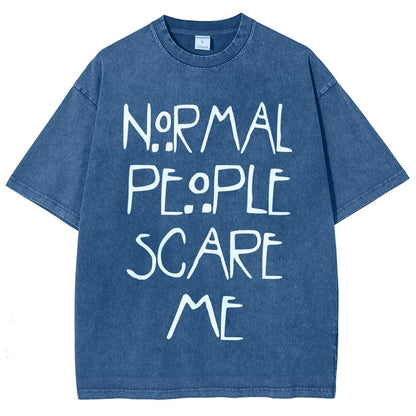 Normal People Scare Me Vintage Distressed T-shirt