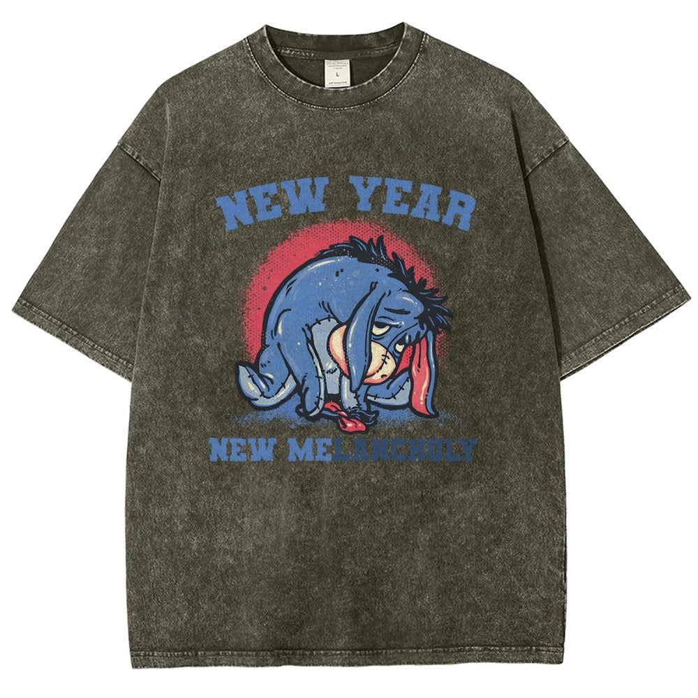 New Year New Melancholy Vintage Distressed T-shirt