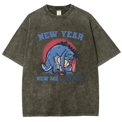 New Year New Melancholy Vintage Distressed T-shirt