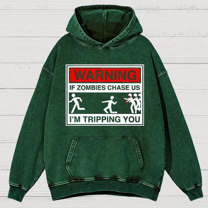 If Zombies Chase Us Vintage Distressed Hoodie