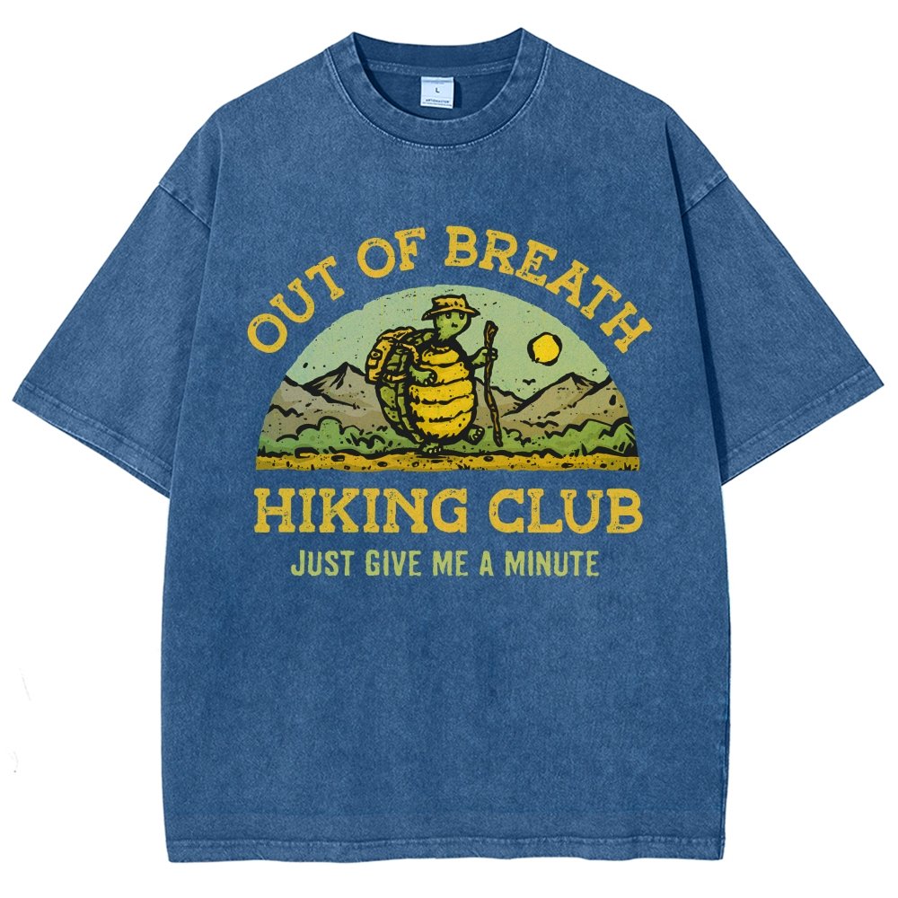 Out Of Breath Hiking Club Vintage Distressed T-shirt