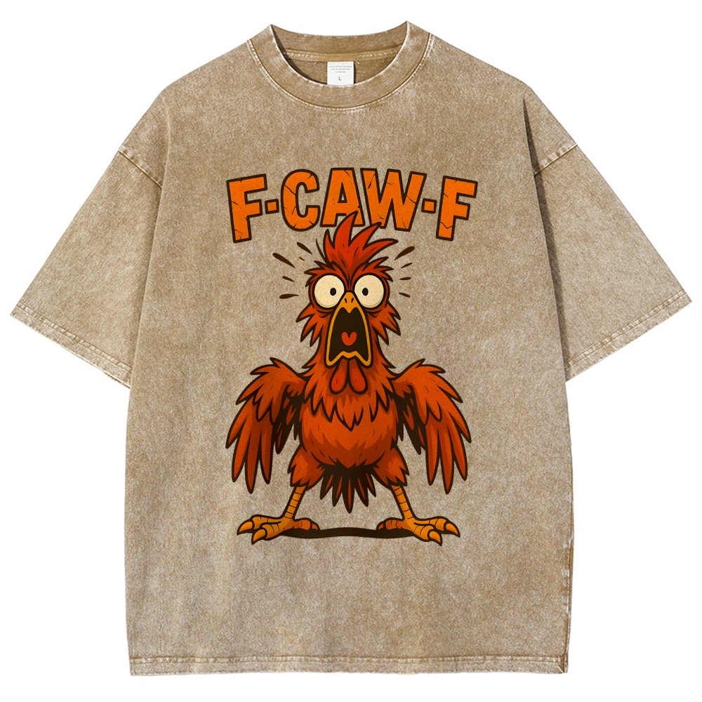 F-CAW-F  Angry Chicken Vintage Distressed T-shirt