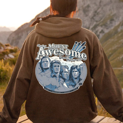 Mt. Awesome Printed Back Unisex Cotton Hoodie