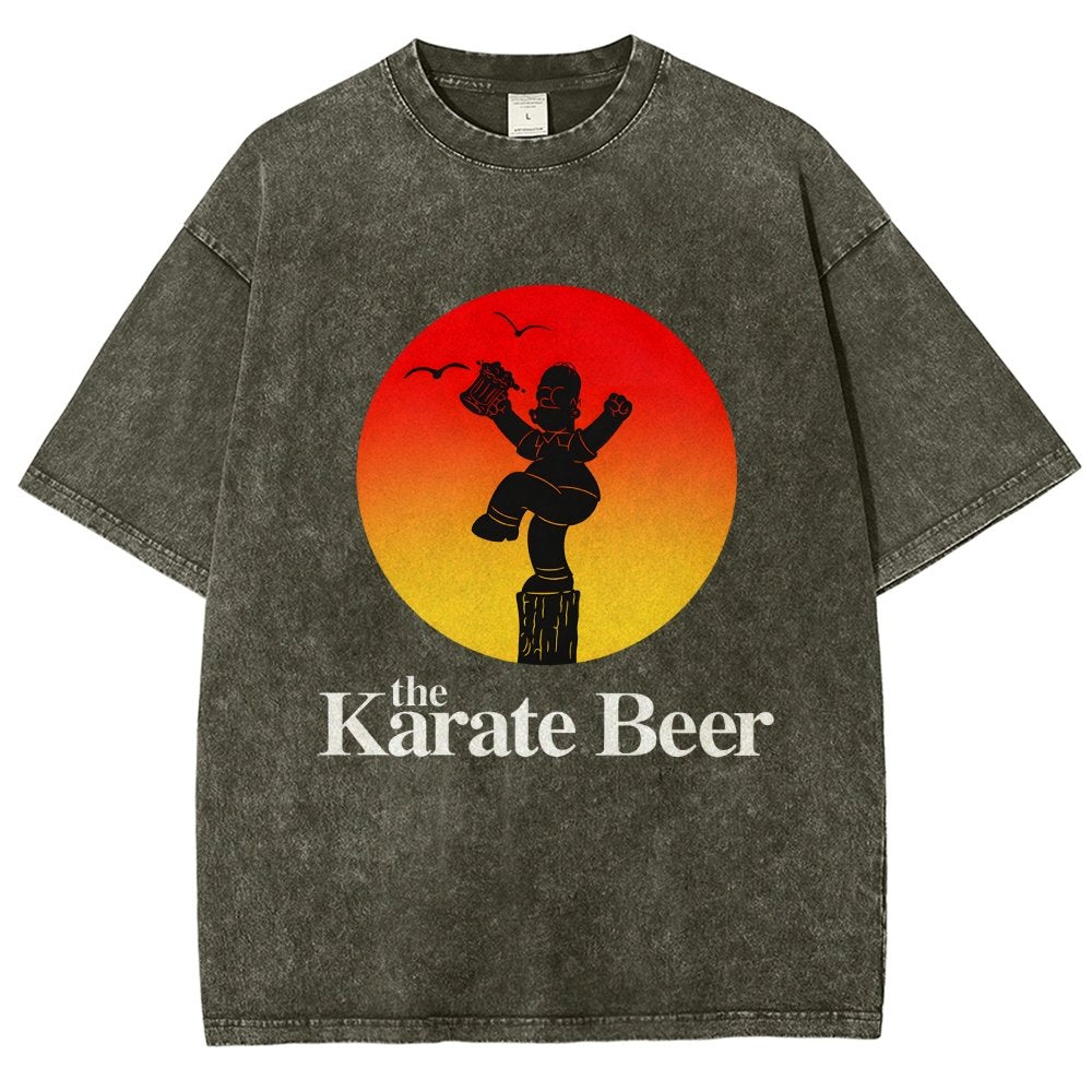 The Karate Beer Vintage Distressed T-shirt