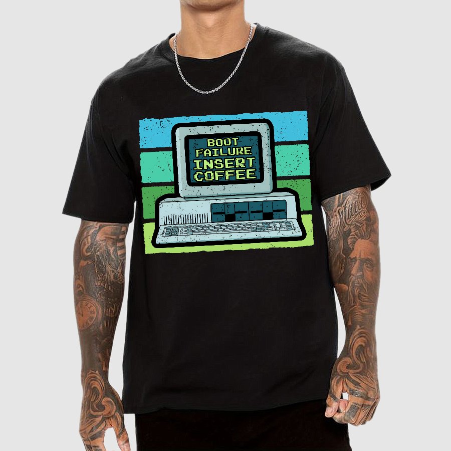 Boot Failure - Insert Coffee Geek T-Shirt