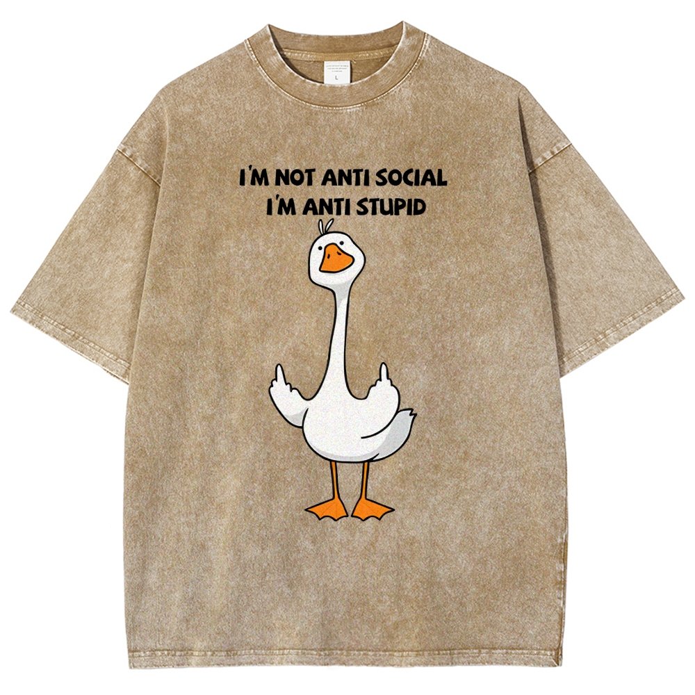 I’M Not Antisocial I’M Antistupid Vintage Distressed T-shirt