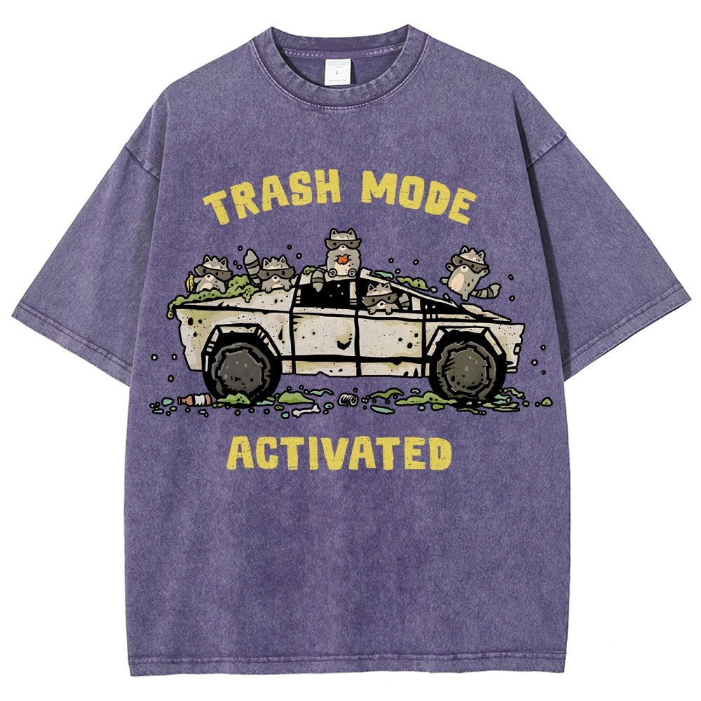 Trash Mode Activated Vintage Distressed T-shirt