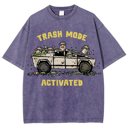 Trash Mode Activated Vintage Distressed T-shirt
