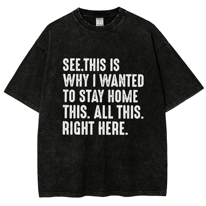 Stay Home Vintage Distressed T-shirt