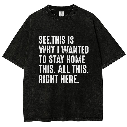 Stay Home Vintage Distressed T-shirt