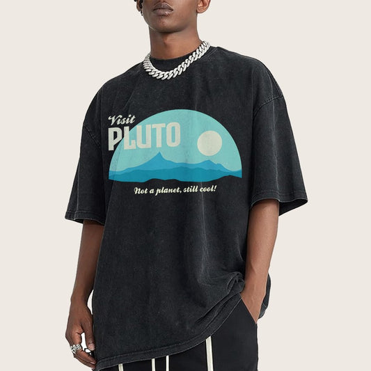 Visit Pluto Vintage Distressed T-shirt