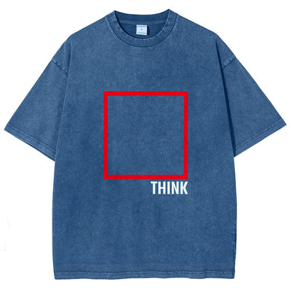Think Outside The Box Vintage Distressed T-shirt