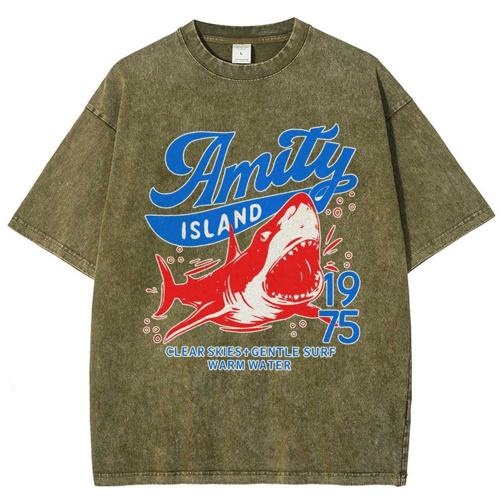 Seaside Town 1975 Vintage Distressed T-shirt