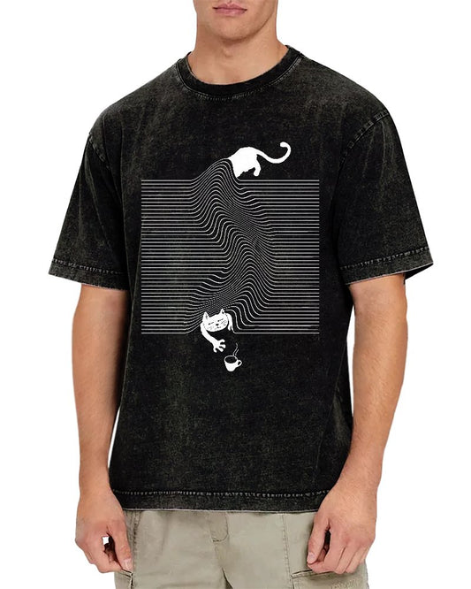 Funny Cat Vintage Distressed T-shirt