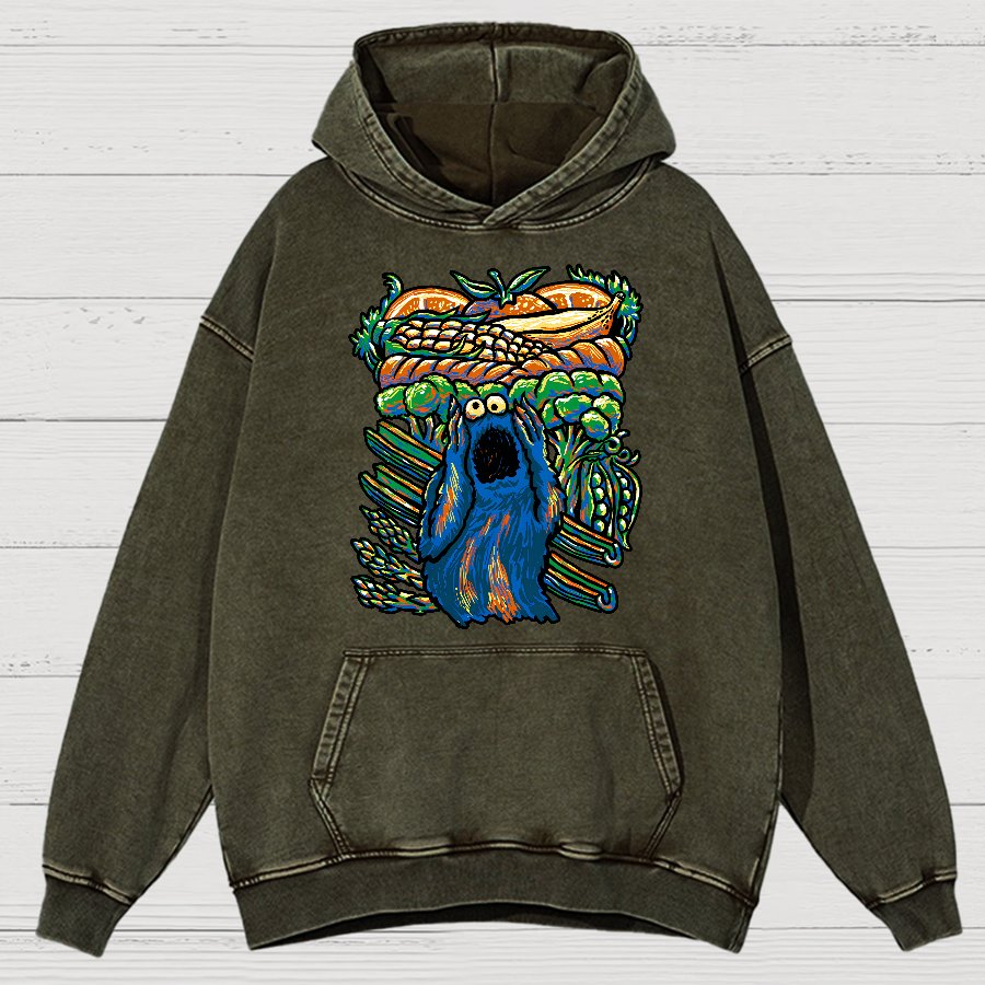 A Monstrous Scream Vintage Distressed Hoodie