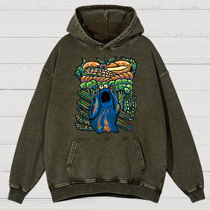 A Monstrous Scream Vintage Distressed Hoodie