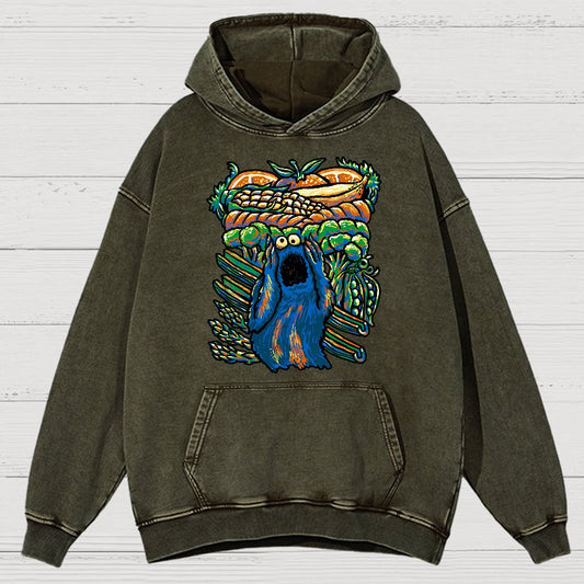 A Monstrous Scream Vintage Distressed Hoodie