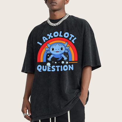 Cute Axolotl I axolotl questions Vintage Distressed T-shirt