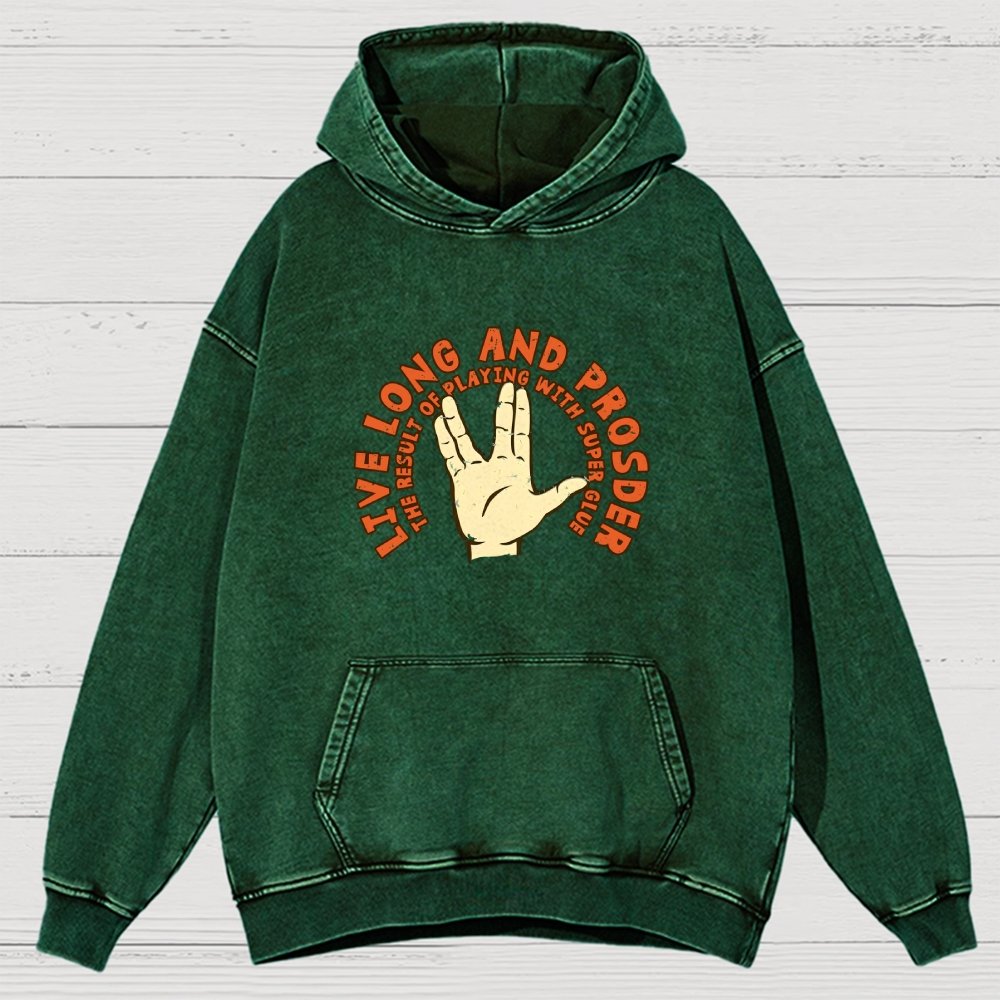 The Result Of Playing With Super Glue Vintage Distressed Hoodie