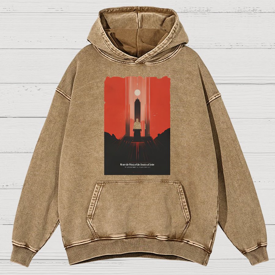 Syrinx Temple Priest Vintage Distressed Hoodie