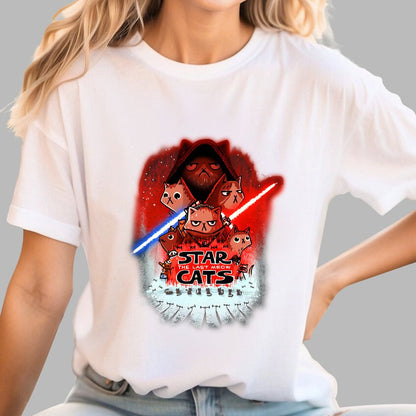 Star Cats The Last Meow Geek T-Shirt