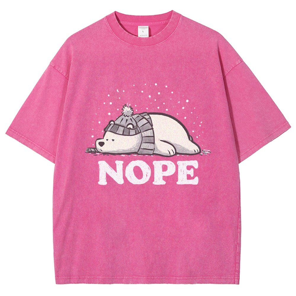 Nope Too Cold for Anything Vintage Distressed T-shirt