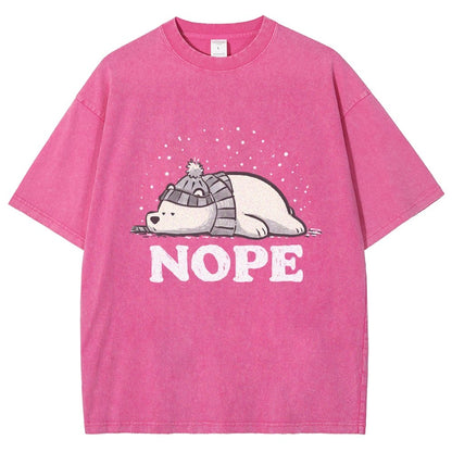 Nope Too Cold for Anything Vintage Distressed T-shirt