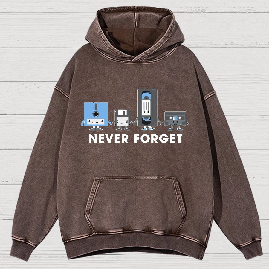 Never Forget Vintage Distressed Hoodie