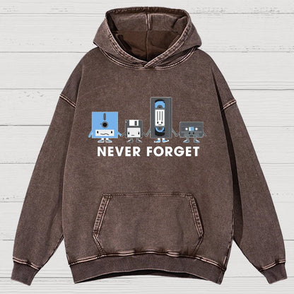 Never Forget Vintage Distressed Hoodie