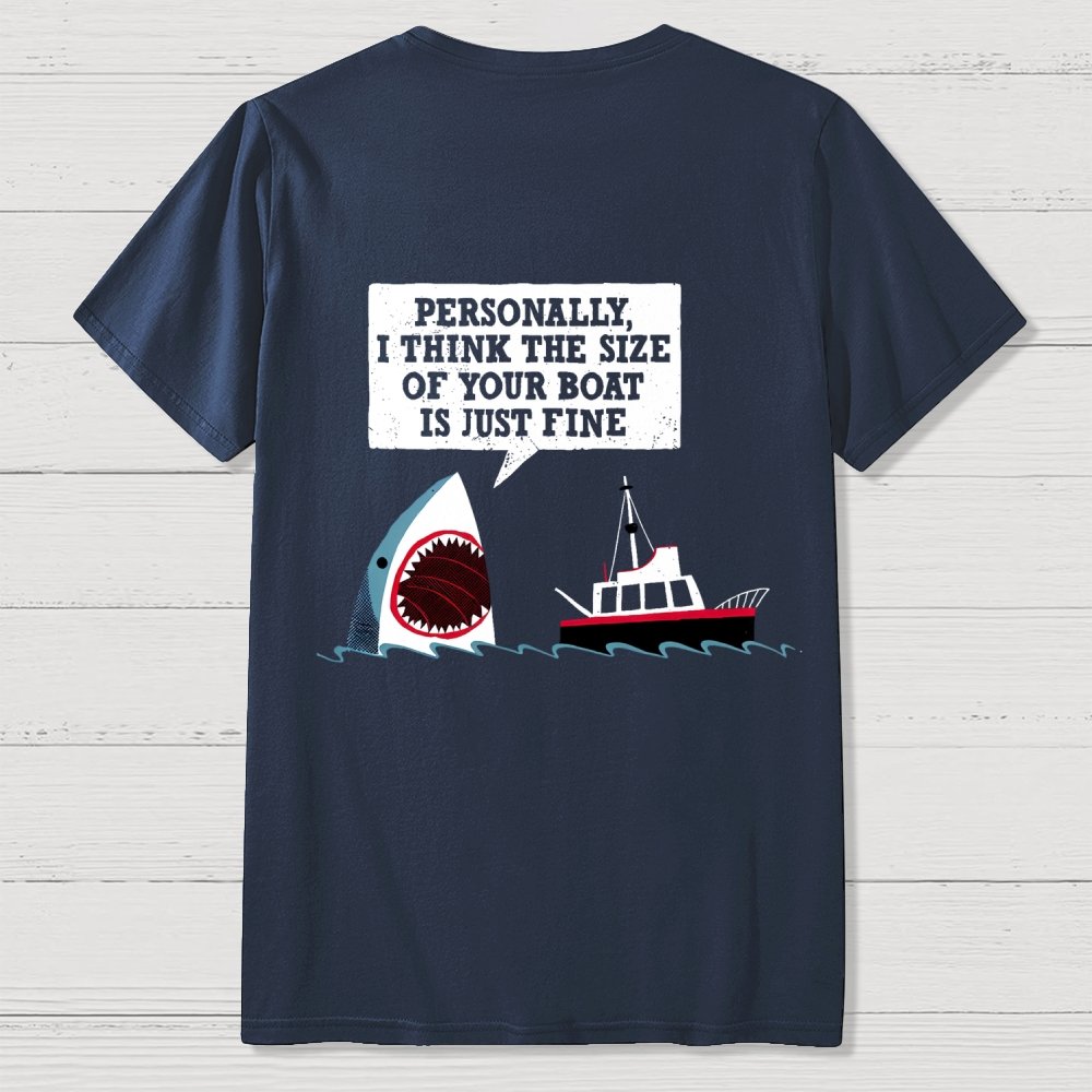 Polite Sharks Nerdy Back Printing Geek T-Shirt