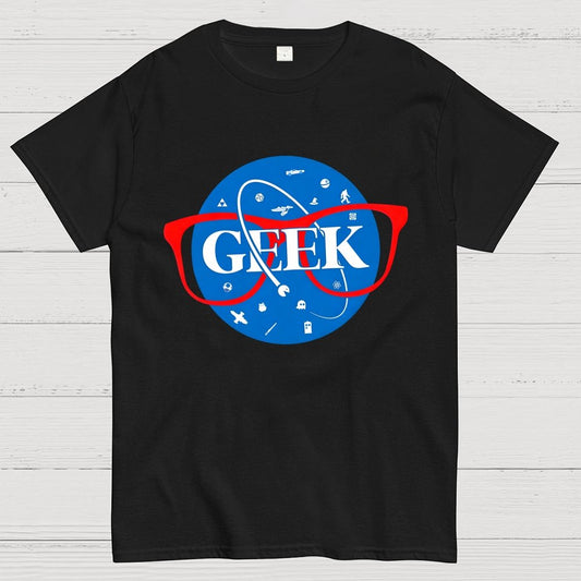 Nerdy Space Patch Geek T-Shirt