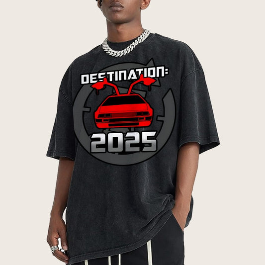 Cool 80's Sci-fi Inspired New Year Slogan Vintage Distressed T-shirt