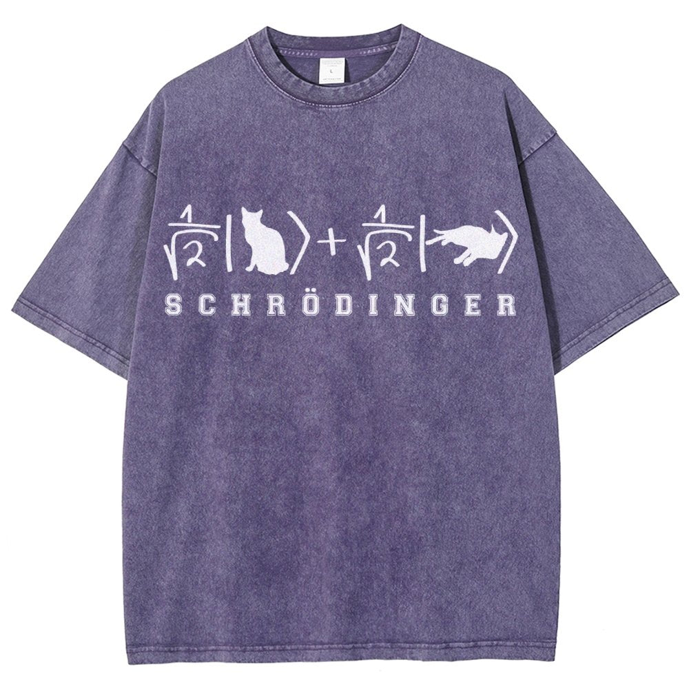 Schrödinger's Cat Vintage Distressed T-shirt