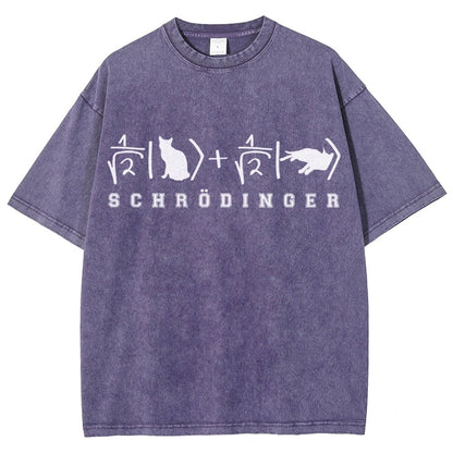 Schrödinger's Cat Vintage Distressed T-shirt