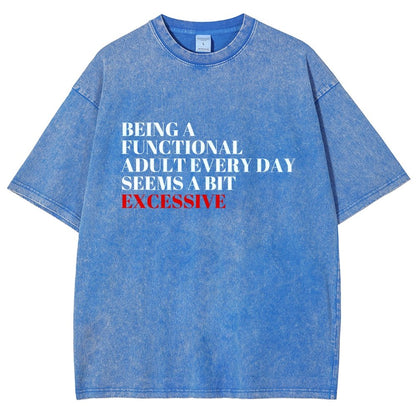 Functional Adult Vintage Distressed T-shirt