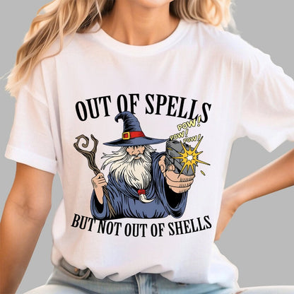 Out of Spells but Not Out of Shells Unisex Geek T-Shirt