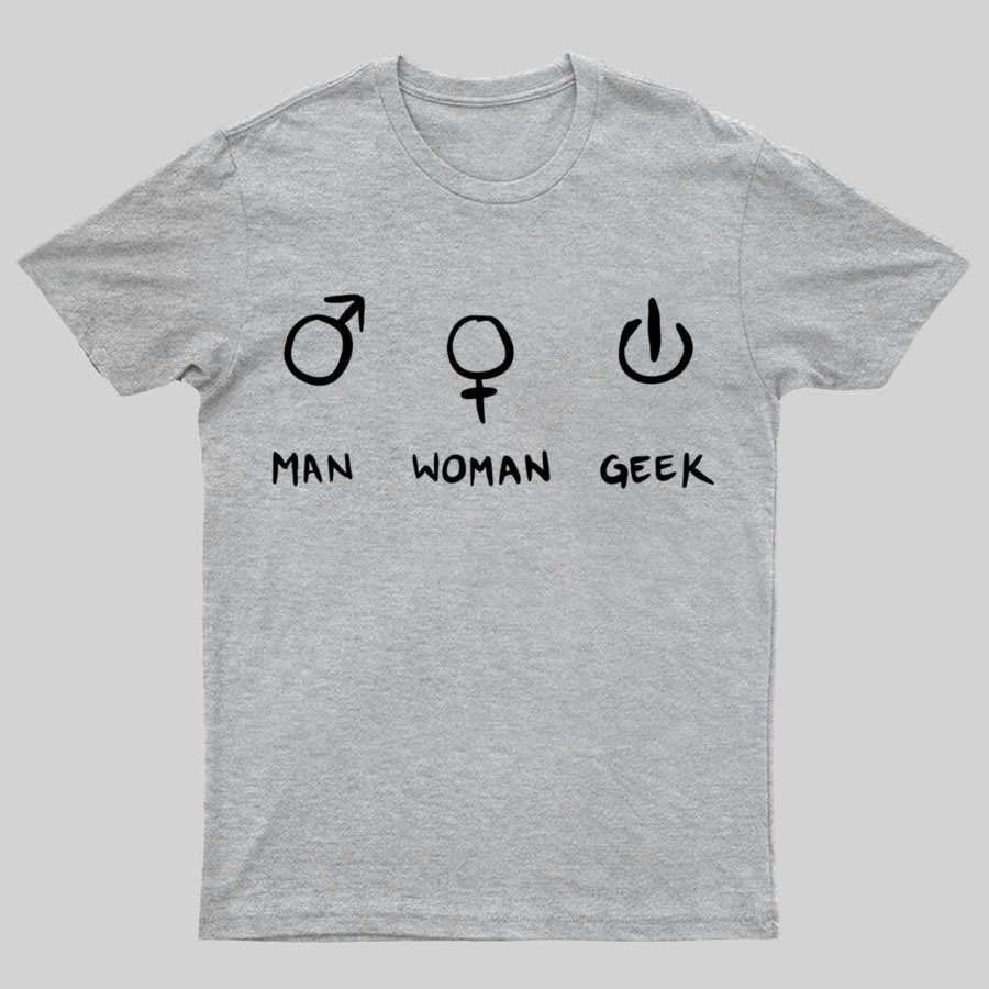 Symbols For Man, Woman & Geek T-Shirt