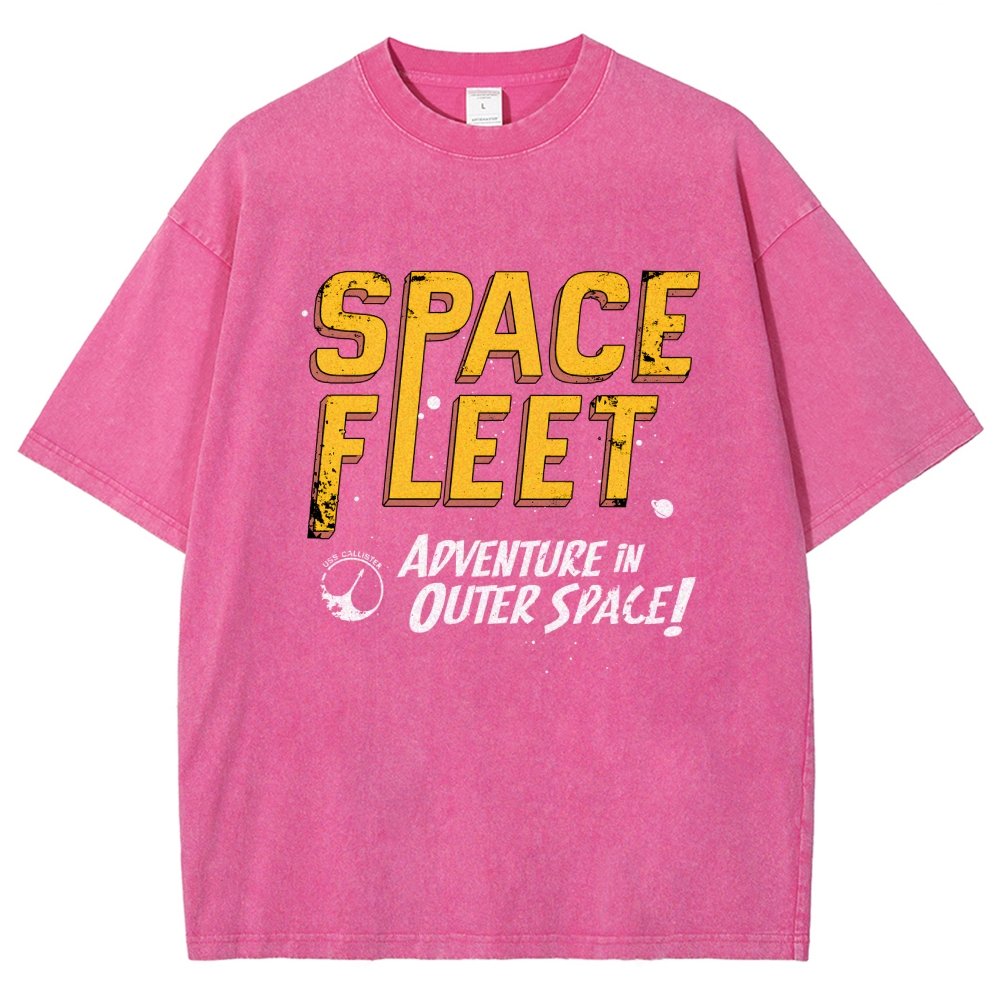 Space Fleet Vintage Distressed T-shirt