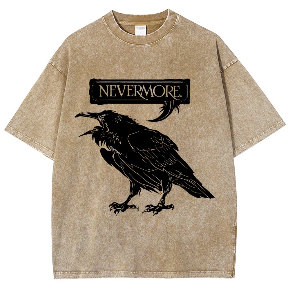 Nevermore Raven Vintage Distressed T-shirt