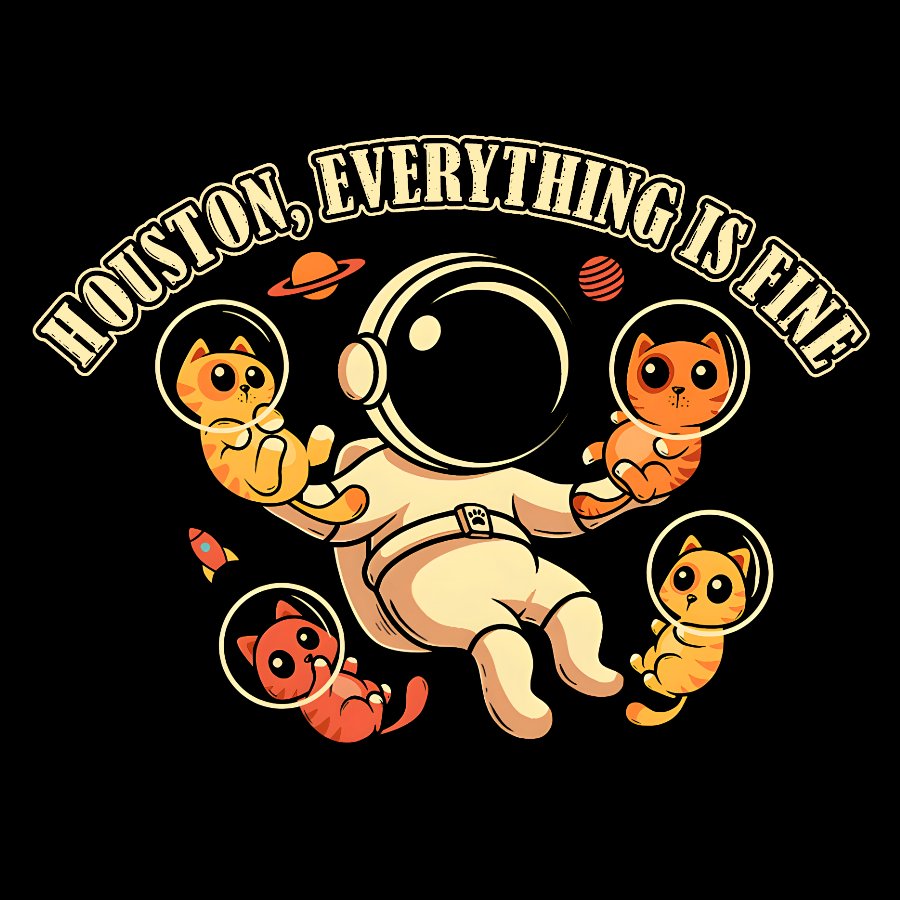Houston Everything is Fine Geek T-Shirt