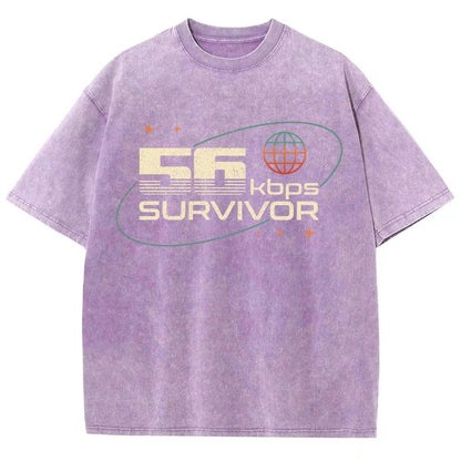56 Kbps Survivo Buy Now Vintage Distressed T-shirt